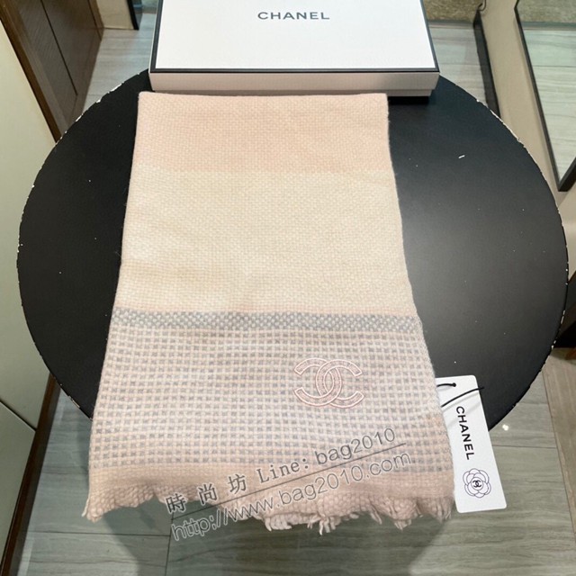 CHANEL爆款女士羊絨圍巾 香奈兒2021專櫃新款雙面披肩圍巾  mmj1180